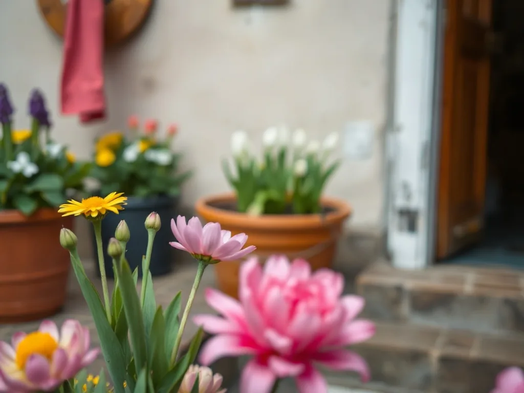 Gros plan d'une fleur d'utriculaire jaune émergeant d'une tourbière, avec des tiges fines et des pièges aquatiques visibles